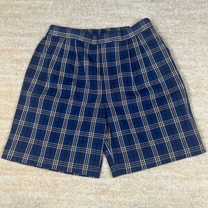 A+ School Apparel Girls 14H Plaid Blue Elastic Waist School Uniform Shorts